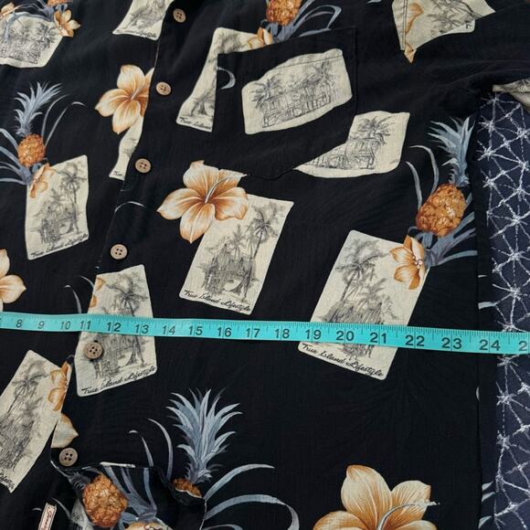 Vintage Men’s Large Silk Hawaiian Button Down Shirt Jamaica Jaxx - Picture 9 of 11